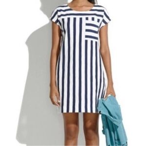 Madewell Zipline Striped Mini Dress size M